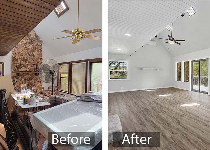 Before and After renovation